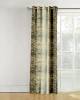 brown abstract pattern polyester readymade curtain available